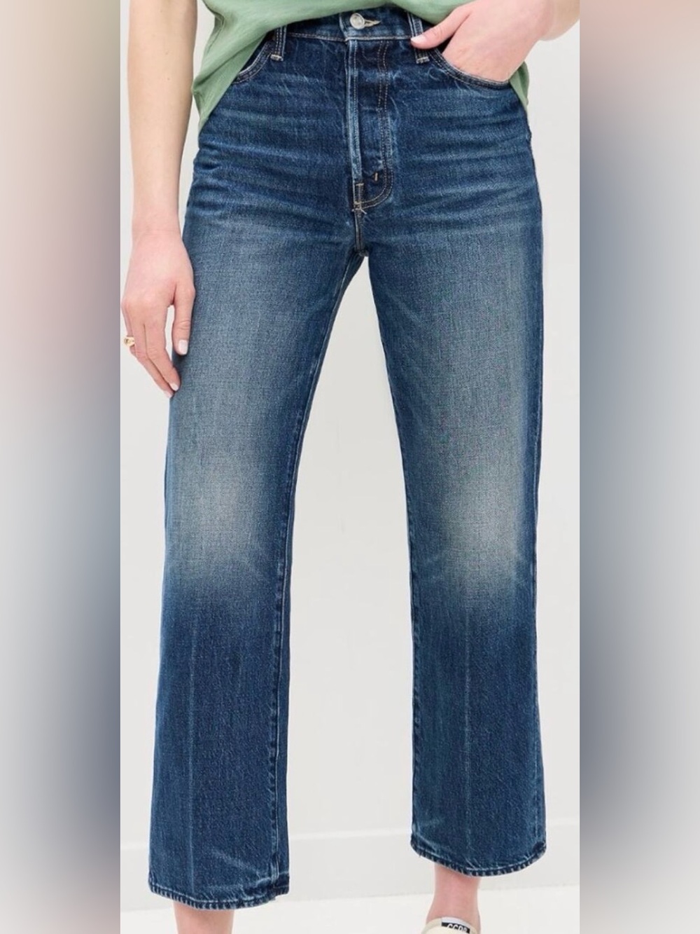 Mother Jeans The Rambler Ankle High Rise 100% Cotton Straight Well Stacked 30